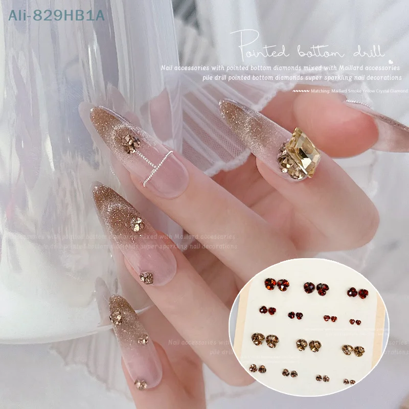 3D Mixed Size Shiny Drill Tip Bottom Round Drill Nail Art Rhinestone Nail Decoration Maillard Fingernail 3D Shiny Accessories
3D Mixed Size Shiny Drill Tip Bottom Round Drill Nail Art Rhinestone Nail Decoration Maillard Fingernail 3D Shiny Accessories