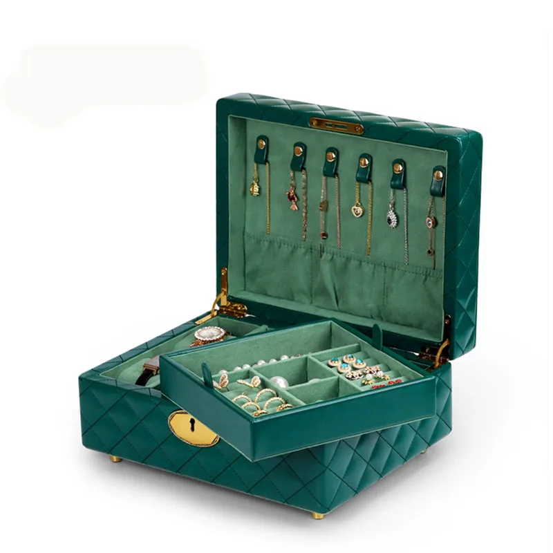 Emerald Green Luxury Necklace Box Birthday Wedding Gift Box Double-layer Jewelry Case Jewelry Storage Box
Emerald Green Luxury Necklace Box Birthday Wedding Gift Box Double-layer Jewelry Case Jewelry Storage Box