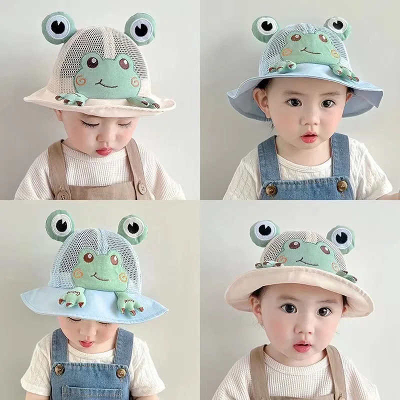 

Cotton Baby Hat For Kids Spring Outdoor Boys Bucket Hats For Girls UV Visor Sun Hat Summer Cute Cartoon Children's Fisherman Cap