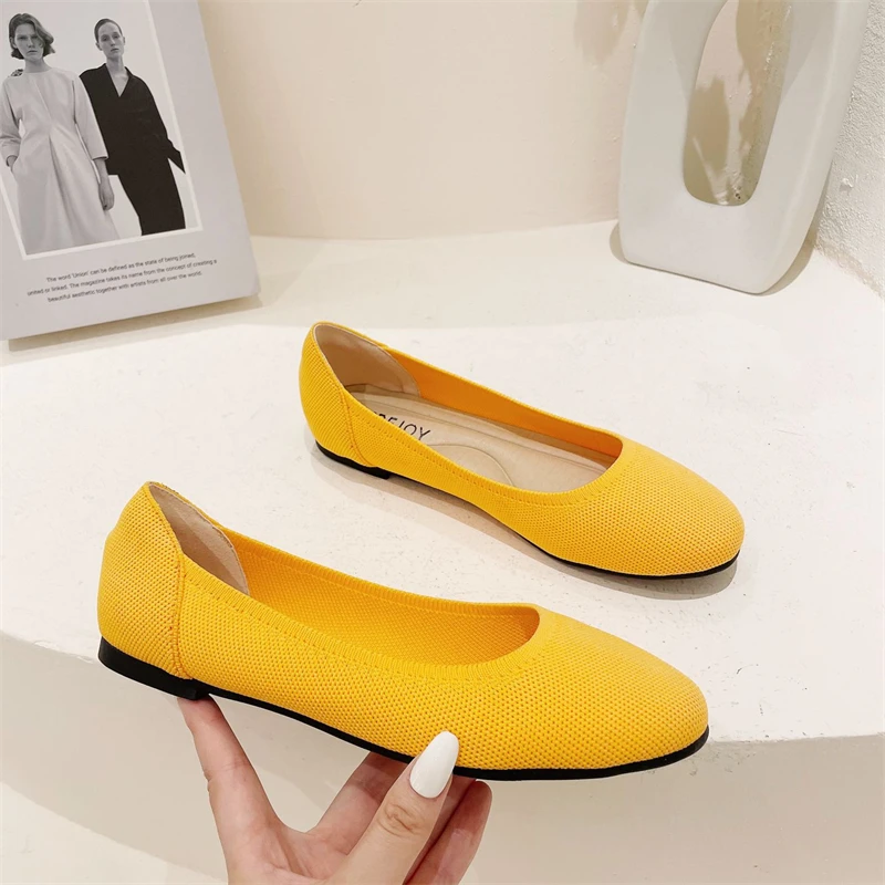 Flats Shoes Woman Spring For Woman 2022 New Round Ballet Head Collection Women's Knit Comfortable Women's Breathable Summer
Flats Shoes Woman Spring For Woman 2022 New Round Ballet Head Collection Women's Knit Comfortable Women's Breathable Summer