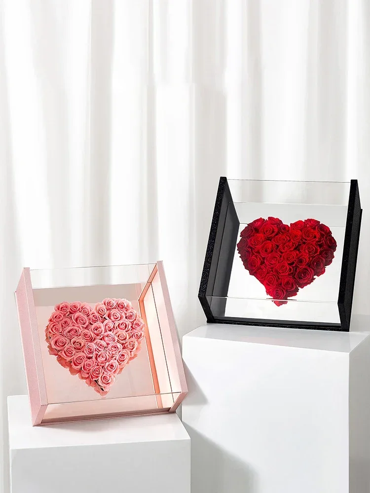 1pcs Mirror Transparent Heart-shaped Flower Arrangement Box Acrylic Transparent Flower Box Heart Shaped Rose Flower Gift Box
1pcs Mirror Transparent Heart-shaped Flower Arrangement Box Acrylic Transparent Flower Box Heart Shaped Rose Flower Gift Box