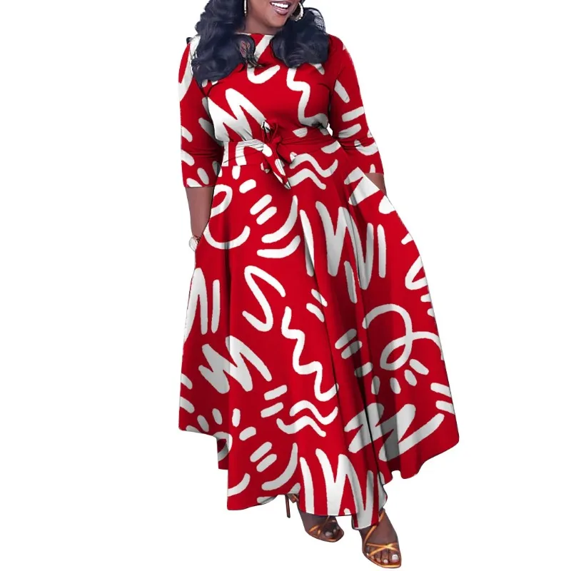 African Dresses For Women New Fashion Spring Autumn Long Sleeve Dashiki Africa Style Print Rich Bazin Dashiki Pleated Dresses
African Dresses For Women New Fashion Spring Autumn Long Sleeve Dashiki Africa Style Print Rich Bazin Dashiki Pleated Dresses