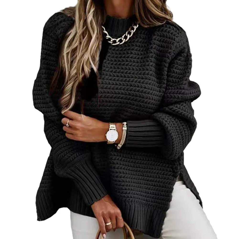 New Women Fall Winter Casual Half High Neck Solid Loose Comfortable Versatile Side Split Knitted Fashion Korean Ladies Sweater
New Women Fall Winter Casual Half High Neck Solid Loose Comfortable Versatile Side Split Knitted Fashion Korean Ladies Sweater