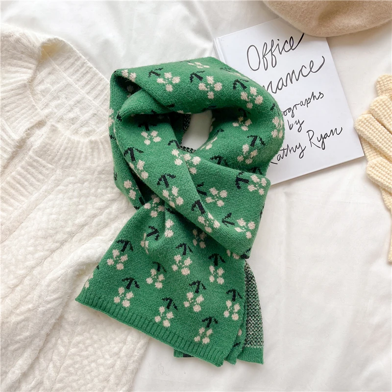 Winter Knitted Scarf Women Warm WinterLong Skinny Floral Bufanda Female Woolen Yarn Neckerchief Shawl Wraps Foulard Echarpe 2022
Winter Knitted Scarf Women Warm WinterLong Skinny Floral Bufanda Female Woolen Yarn Neckerchief Shawl Wraps Foulard Echarpe 2022