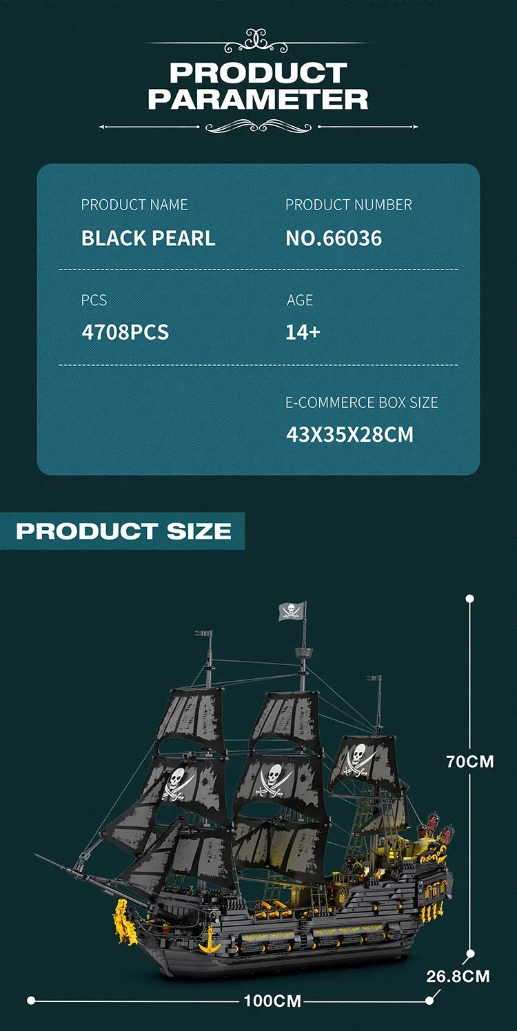 4708PCS Black Pearl Pirate Ship Model Building Blocks Movie Skeleton Adventure Boat Assembly Bricks Set Kids Toys Birthday Gifts 4708PCS Black Pearl Pirate Ship Model Building Blocks Movie Skeleton Adventure Boat Assembly Bricks Set Kids Toys Birthday Gifts
