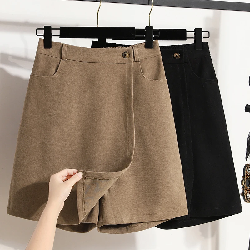 Black Khaki Elastic Waist Cloth Shorts Skirts Spring Autumn Winter Women'S Baggy 2022 Trend Streetwear Shorts Female Clothing 
Black Khaki Elastic Waist Cloth Shorts Skirts Spring Autumn Winter Women'S Baggy 2022 Trend Streetwear Shorts Female Clothing