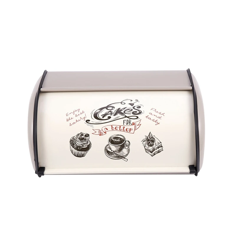 ABSF Vintage Bread Box Storage Bin Rollup Top Light Gray Small Powder Coated Bread Iron Snack Boxes For Kitchen Home Decor Snack
ABSF Vintage Bread Box Storage Bin Rollup Top Light Gray Small Powder Coated Bread Iron Snack Boxes For Kitchen Home Decor Snack