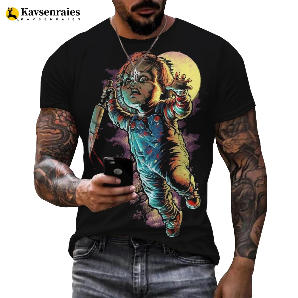 Bride of Chucky 3D Printed T-shirt Cartoon Round Neck T Shirt Men Women Horror Harajuku Streetwear Tops Fashion Casual Tshirt
Bride of Chucky 3D Printed T-shirt Cartoon Round Neck T Shirt Men Women Horror Harajuku Streetwear Tops Fashion Casual Tshirt