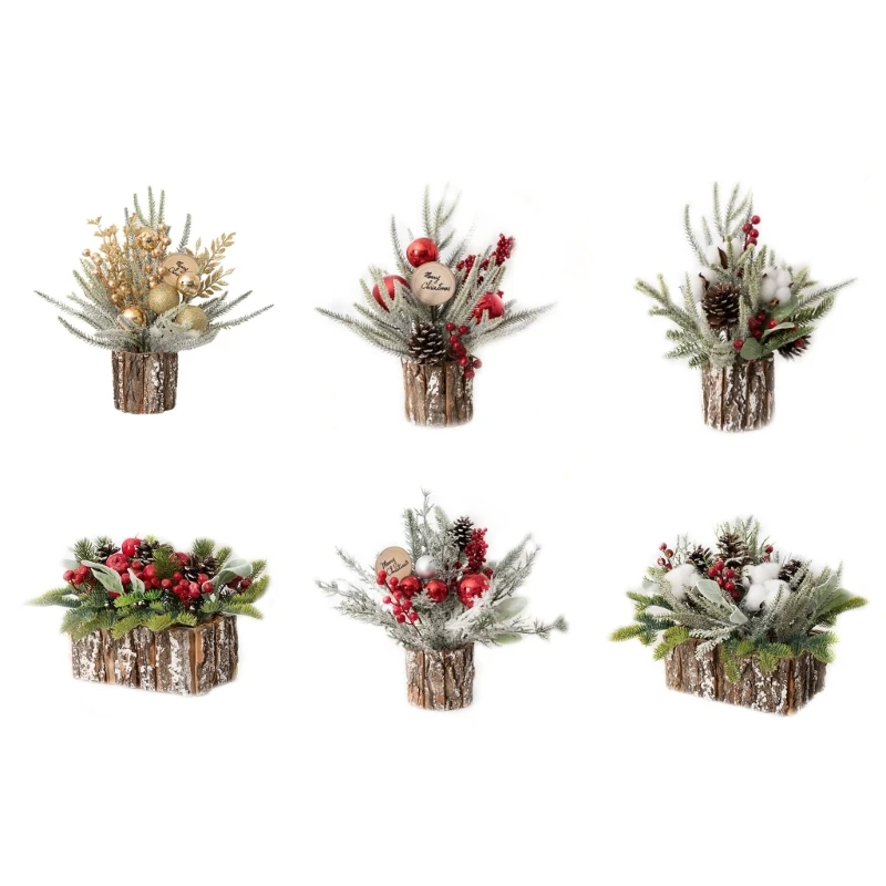 Artificial Christmas Tree Small Bucket Red Berries Pine Needle Ornament for New Year Spring Festival Decorations
Artificial Christmas Tree Small Bucket Red Berries Pine Needle Ornament for New Year Spring Festival Decorations