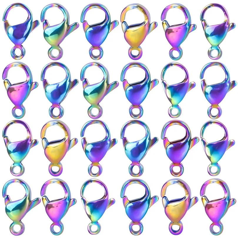 2Pcs/Lot 9-19mm Rainbow Stainless Steels Lobster Clasp Hooks Connector For Necklace Bracelet Accessories Jewelry Making Material
2Pcs/Lot 9-19mm Rainbow Stainless Steels Lobster Clasp Hooks Connector For Necklace Bracelet Accessories Jewelry Making Material