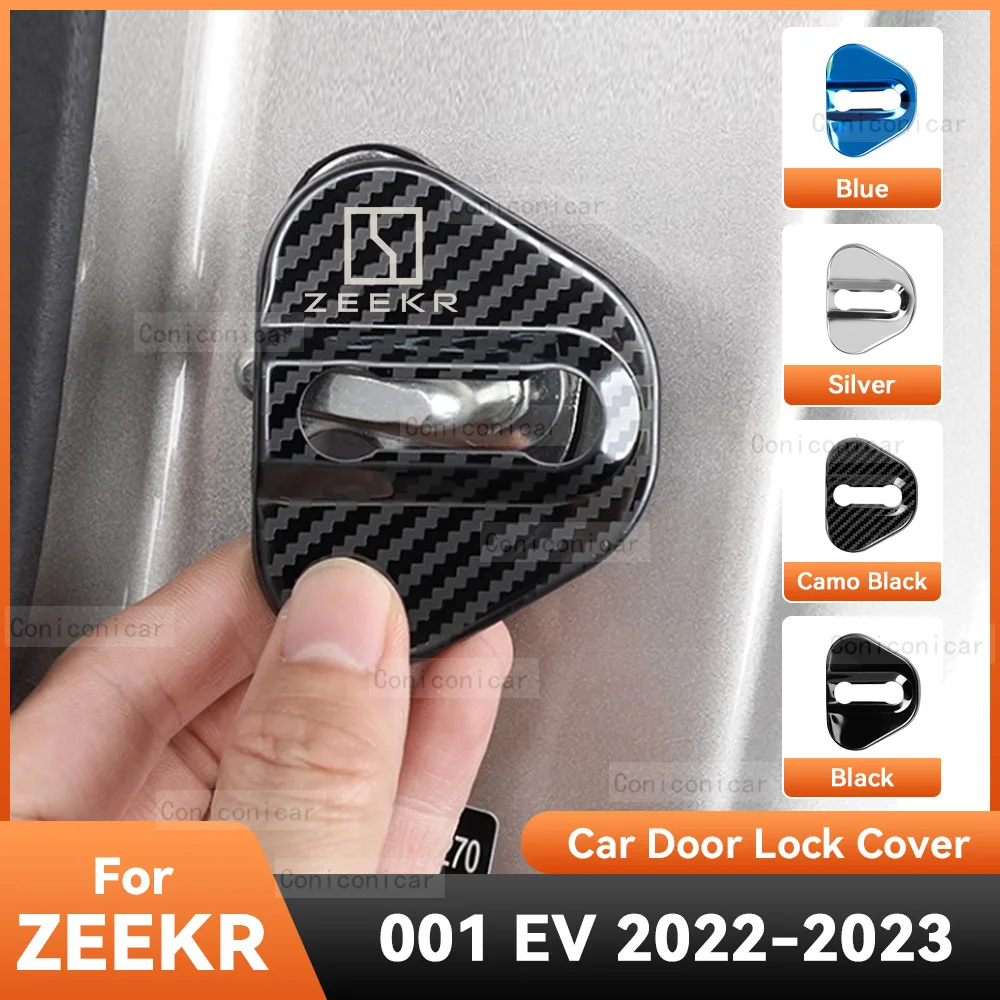 

Для ZEEKR 001 EV 2022 2023 аксессуары Автомобильный Дверной замок Защитная Крышка Эмблемы искусственная защита для украшения из нержавеющей стали