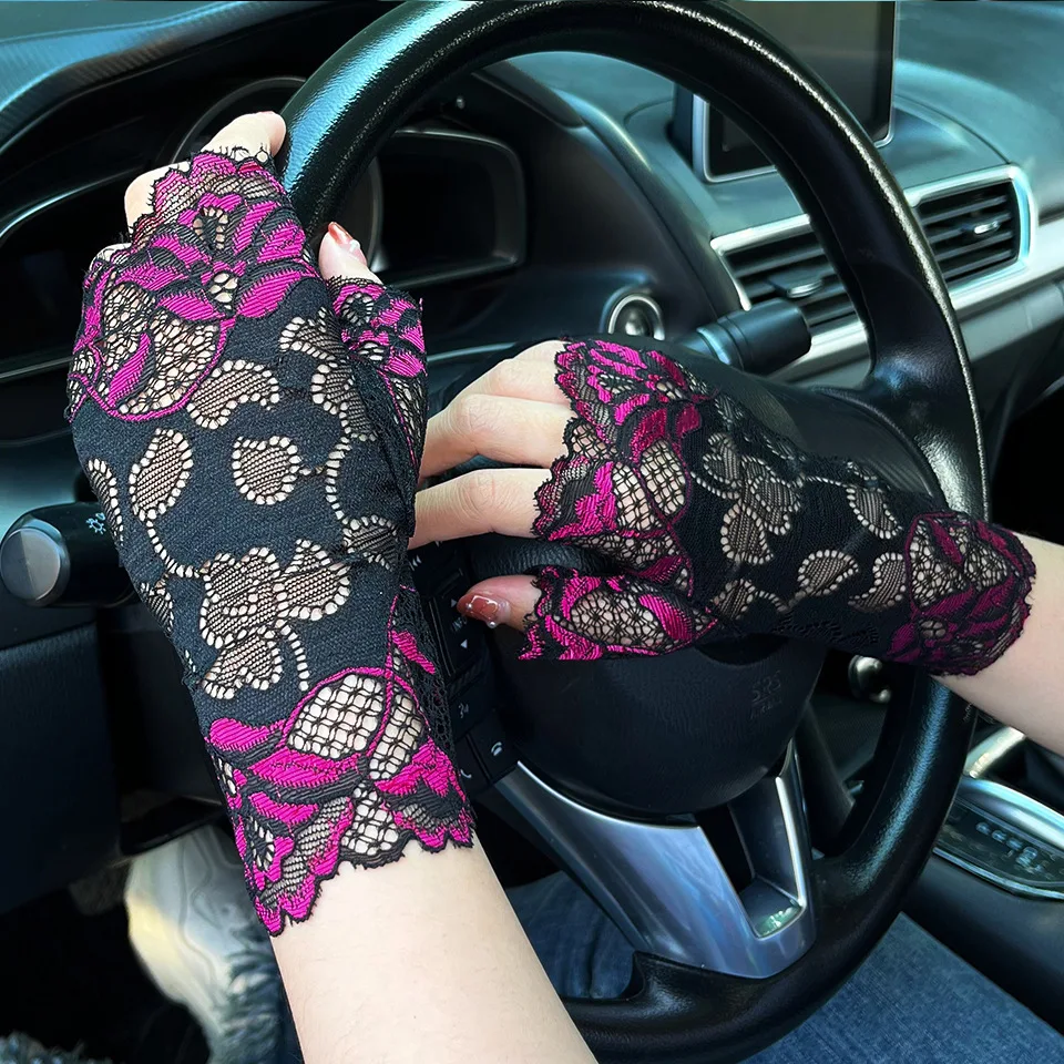 Модные сексуальные перчатки без пальцев, женские солнцезащитные короткие кружевные перчатки с открытыми пальцами, перчатки в сетку с рисунком Розы и цветов
Модные сексуальные перчатки без пальцев, женские солнцезащитные короткие кружевные перчатки с открытыми пальцами, перчатки в сетку с рисунком Розы и цветов
