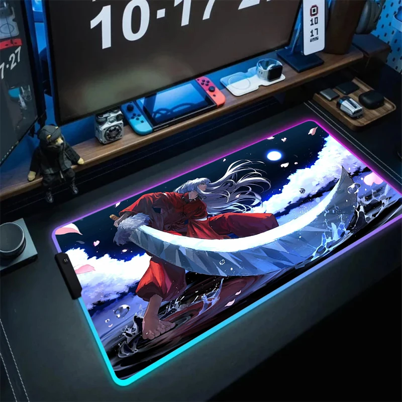 RGB Gaming I-lnuyasha Mouse Pad Computer Large Mouse Pad Gamer XXL luminescence Carpet Sesshoumaru with Backlit PC Desk Play Mat
RGB Gaming I-lnuyasha Mouse Pad Computer Large Mouse Pad Gamer XXL luminescence Carpet Sesshoumaru with Backlit PC Desk Play Mat