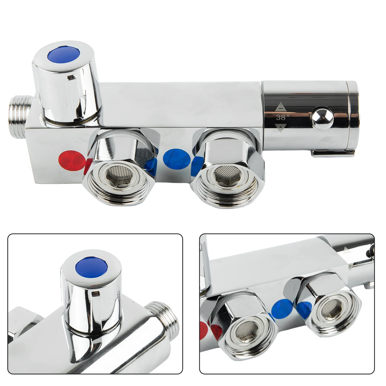 Bath Supplies Shower Mixer Valve 1/2\" Hot Cold Connectors Controlled Temperature For High Low Pressure System
Bath Supplies Shower Mixer Valve 1/2\" Hot Cold Connectors Controlled Temperature For High Low Pressure System