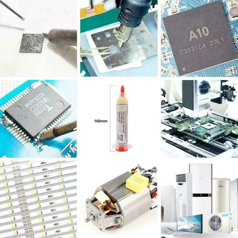 Efficient BGA Flux Paste NC559ASM NoClean Tacky Gel Solder Flux 10cc x2 Essential for Semiconductors Packaging
Efficient BGA Flux Paste NC559ASM NoClean Tacky Gel Solder Flux 10cc x2 Essential for Semiconductors Packaging