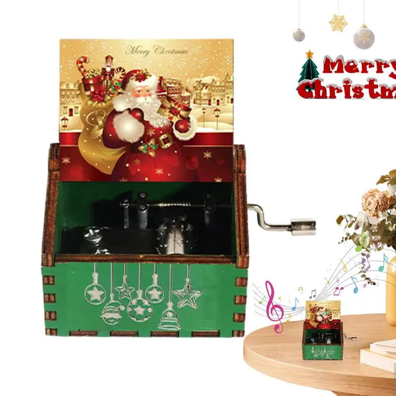 Деревянная музыкальная шкатулка с ручкой, Рождественская музыкальная тема, винтажная музыкальная шкатулка, подарок на Хэллоуин, Рождество, день рождения
Деревянная музыкальная шкатулка с ручкой, Рождественская музыкальная тема, винтажная музыкальная шкатулка, подарок на Хэллоуин, Рождество, день рождения