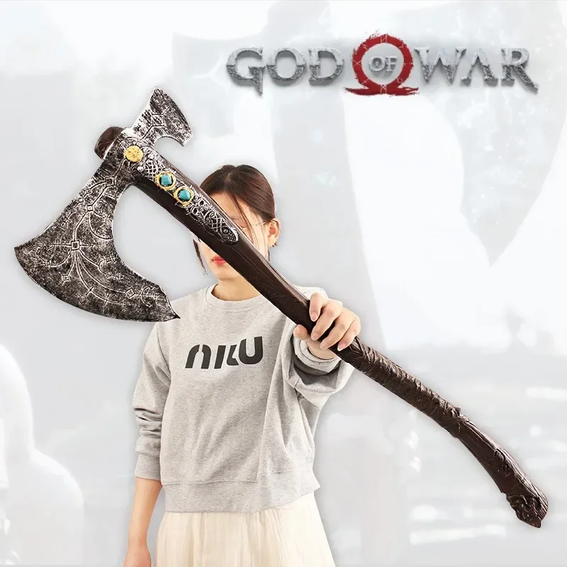 

God of War 93cm Leviathan Axe Kratos Weapon Model Pu Game God of War: Ragnarok Axe Weapon Cosplay Knife Katana Swords Gifts Toys