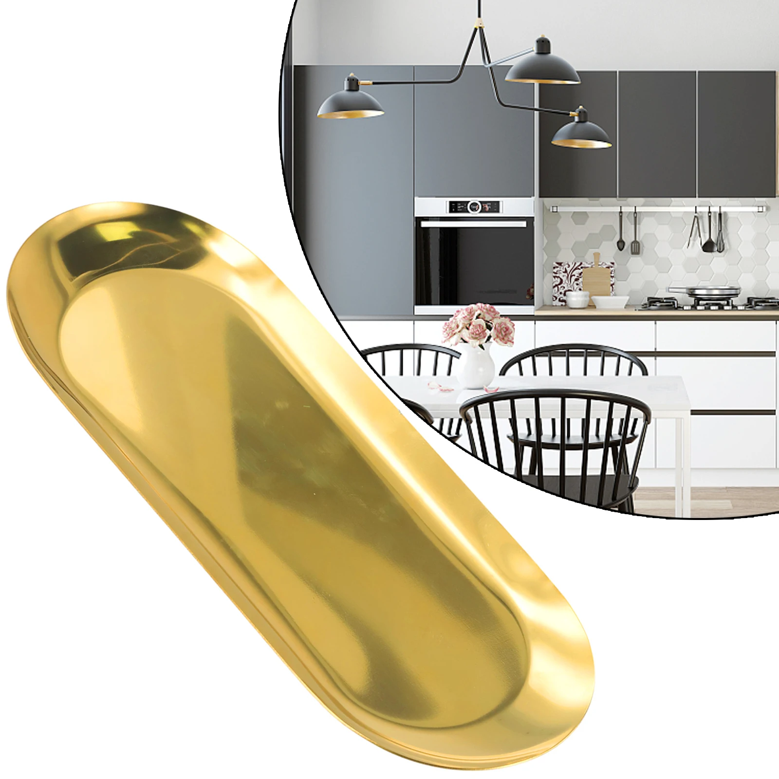 Oval Storage Tray Dining Plate Stainless Steel Cosmetics Jewelry Storage Dessert Plate Snack Nut Tea Fruit Tray Kitchen Dish
Oval Storage Tray Dining Plate Stainless Steel Cosmetics Jewelry Storage Dessert Plate Snack Nut Tea Fruit Tray Kitchen Dish