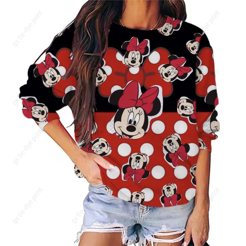 

Fashion Hoodies Turtleneck Minnie Kawaii Cartoon Anime Sweatshirt Disney Mickey Mouse Hoodie Clothes Girl Boy Top Sweatshirts