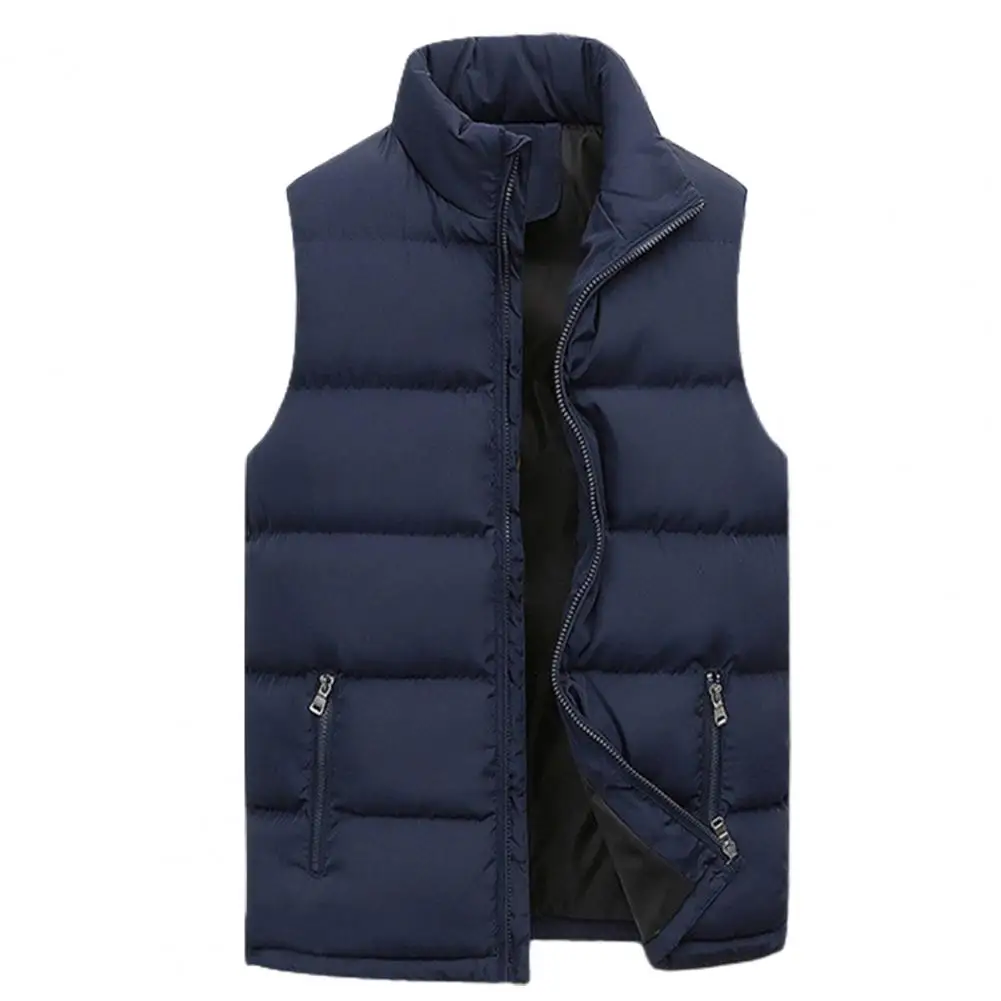 

Mens Vest Jacket New Autumn Warm Parkas Cotton Sleeveless Jackets Male Winter Casual Waistcoat Vest Zip Outerwear Veste Clothing