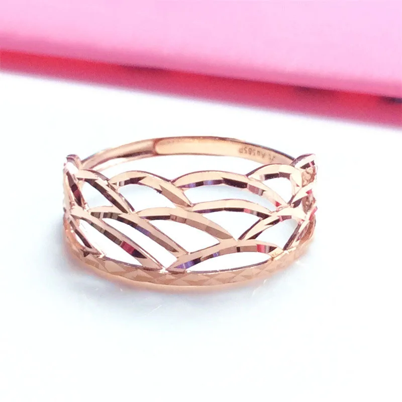 Classic Design 585 Purple Gold Plated 14K Rose Gold Simple Ripple Rings for Women Opening Adjustable Glamour Party Jewelry 
Classic Design 585 Purple Gold Plated 14K Rose Gold Simple Ripple Rings for Women Opening Adjustable Glamour Party Jewelry