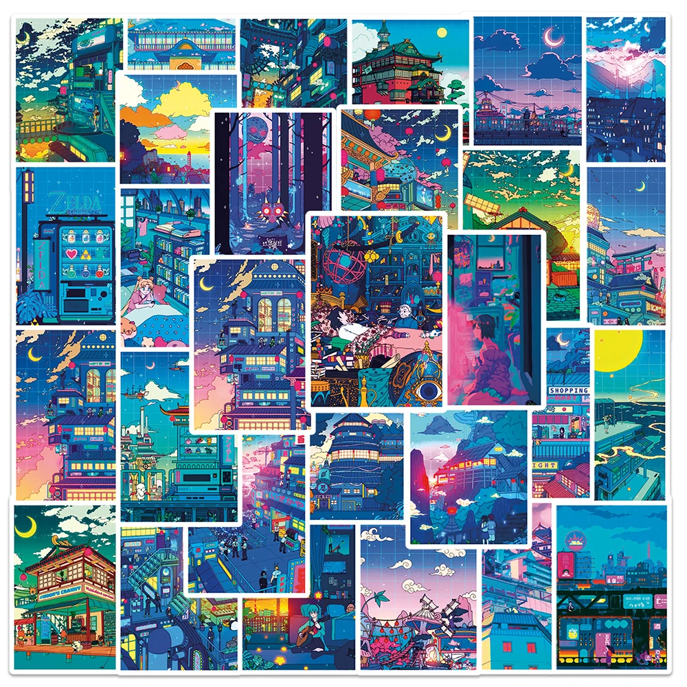 10/30/50PCS Cartoon Anime Night Street Scene Stickers DIY Skateboard Laptop Guitar Phone Luggage Car Helmet Cool Sticker Decals
10/30/50PCS Cartoon Anime Night Street Scene Stickers DIY Skateboard Laptop Guitar Phone Luggage Car Helmet Cool Sticker Decals