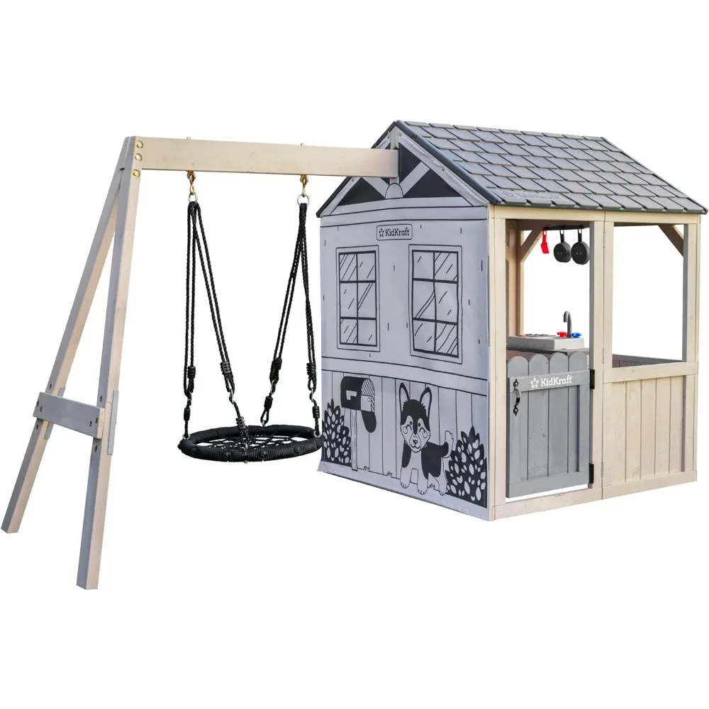 Savannah Swing Wooden Outdoor Playhouse With Web Swing and Play Kitchen Garden Furniture Outdoor Garden Swings Complete Set Sets
Savannah Swing Wooden Outdoor Playhouse With Web Swing and Play Kitchen Garden Furniture Outdoor Garden Swings Complete Set Sets