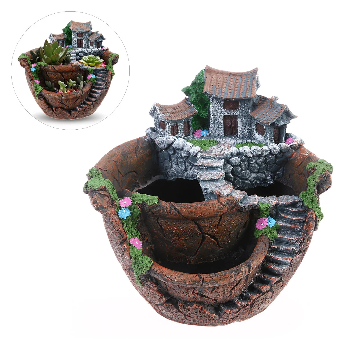 Home Decor Plants Pot Flower Indoor Garden with House Micro Landscape Succulent Hanging
Home Decor Plants Pot Flower Indoor Garden with House Micro Landscape Succulent Hanging