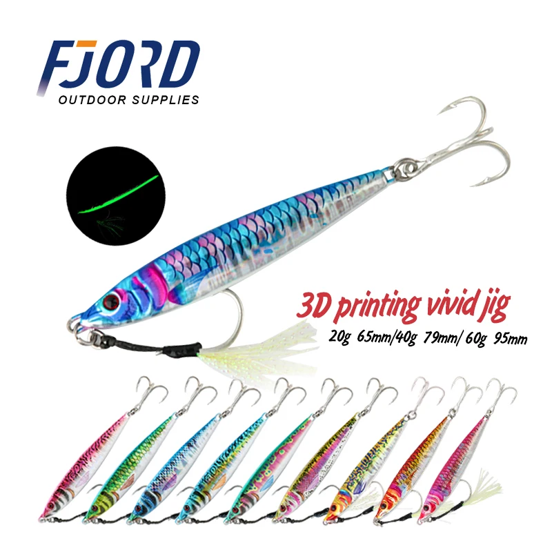 FJORD Metal Jig 20g 30g 40g 60g 3D Printing Cast Sea Fishing Jigs Trout Tuna Bass Saltwater Goods Fishing New 2023 Bait Supplies
FJORD Metal Jig 20g 30g 40g 60g 3D Printing Cast Sea Fishing Jigs Trout Tuna Bass Saltwater Goods Fishing New 2023 Bait Supplies
