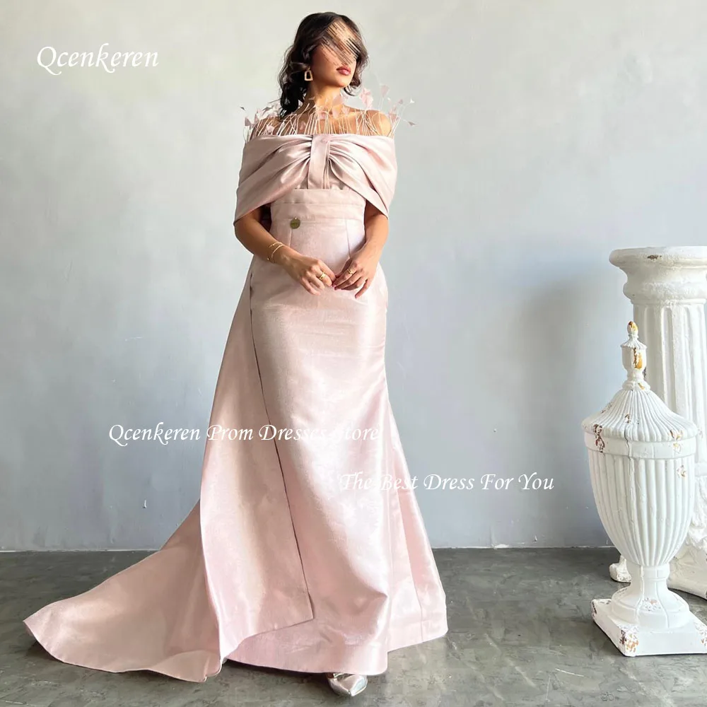Qcenkern Off the Shoulder Evening Dress Simple Slim Backless Satin Half Sleeves Floor-Length Mermaid Prom Dress
Qcenkern Off the Shoulder Evening Dress Simple Slim Backless Satin Half Sleeves Floor-Length Mermaid Prom Dress