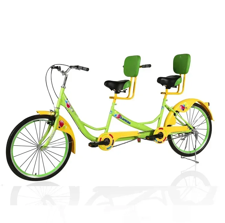 

Sightseeing Tourist Recreational Vehicles Adult 3 Person 24 26 Inch Beach Cruiser Tandem Bike for Sale