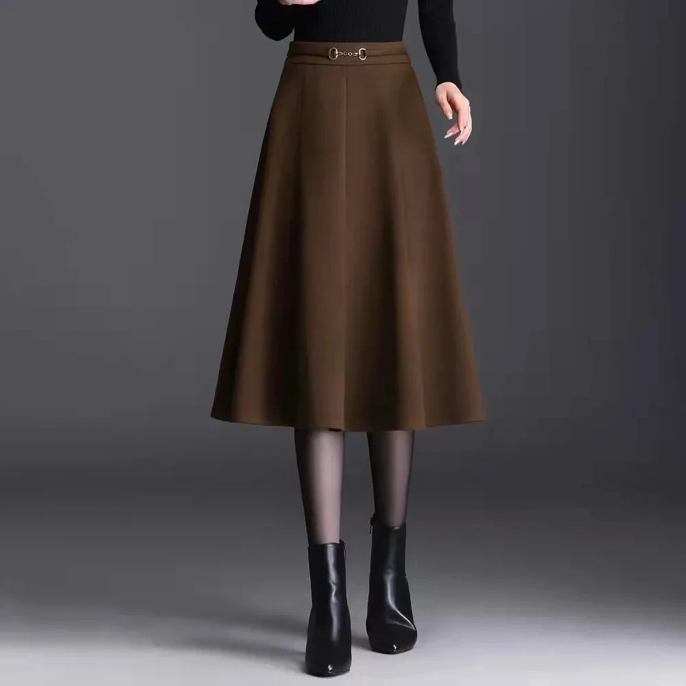 FairyShely 2023 Autumn Winter High Waist Plus Size Knee Skirt Women Casual Pocket Woolen Warm Skirt Female Solid A Line Skirt
FairyShely 2023 Autumn Winter High Waist Plus Size Knee Skirt Women Casual Pocket Woolen Warm Skirt Female Solid A Line Skirt