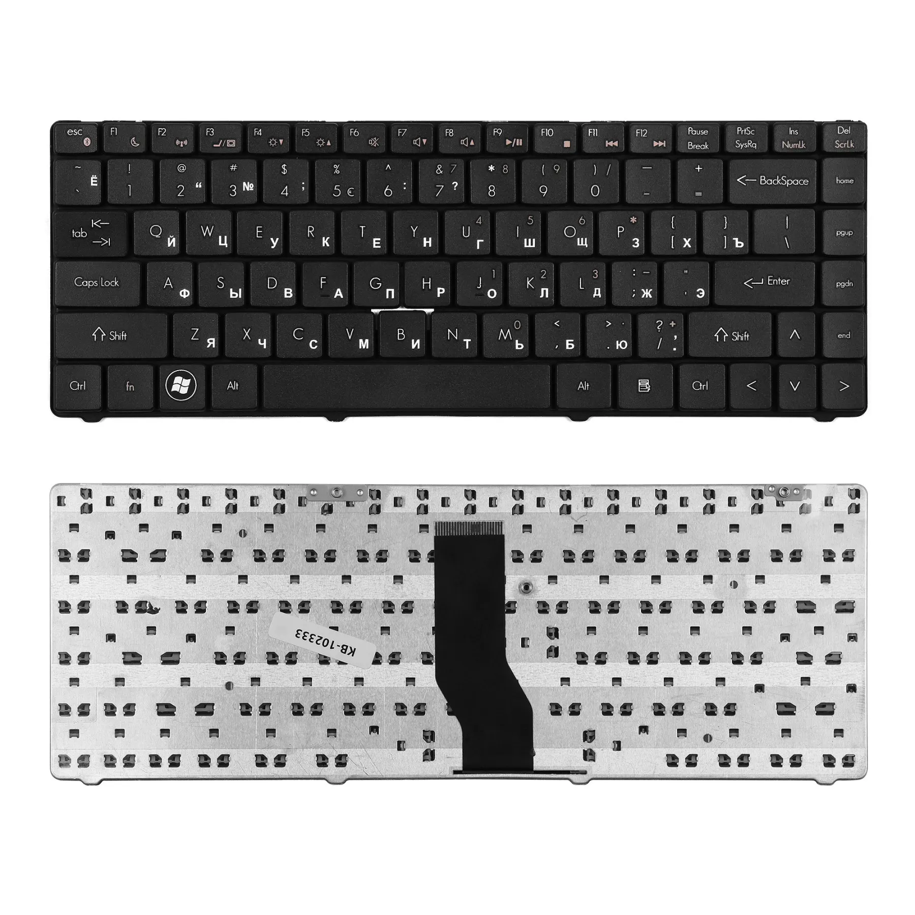 Клавиатура для DNS Hasee R435 Плоский Enter. Черная без рамки | Компьютеры и офис