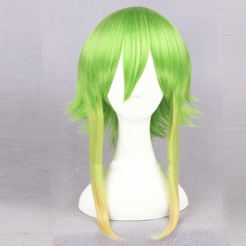 Vocaloid Gumi Megpoid 35cm/14" Golden Green Ombre Short Layered Fluffy Synthetic Hair Cosplay Wigs For Party+wig cap
Vocaloid Gumi Megpoid 35cm/14" Golden Green Ombre Short Layered Fluffy Synthetic Hair Cosplay Wigs For Party+wig cap