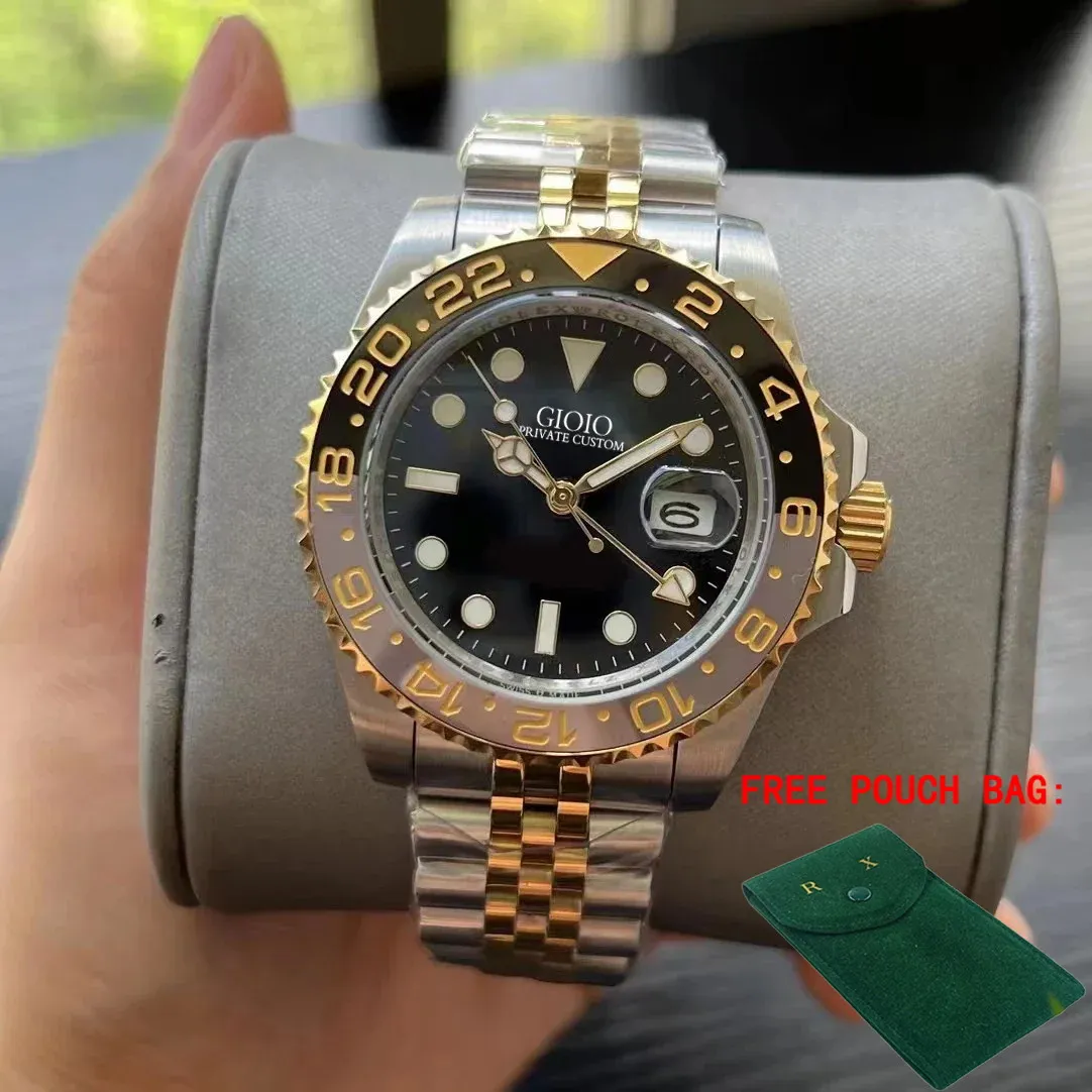 2023 New Mens Automatic Mechanical Watch Yellow Gold Stainless Steel GMT Ceramic Bezel Sapphire Glass 40mm
2023 New Mens Automatic Mechanical Watch Yellow Gold Stainless Steel GMT Ceramic Bezel Sapphire Glass 40mm
