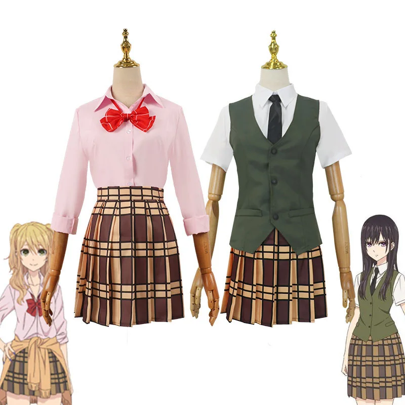 

Anime Manga Citrus Aihara Yuzu Aihara Mei School JK Uniform Suit Cosplay Costume Skirt Suit Woman Shirt Vest Halloween Costume