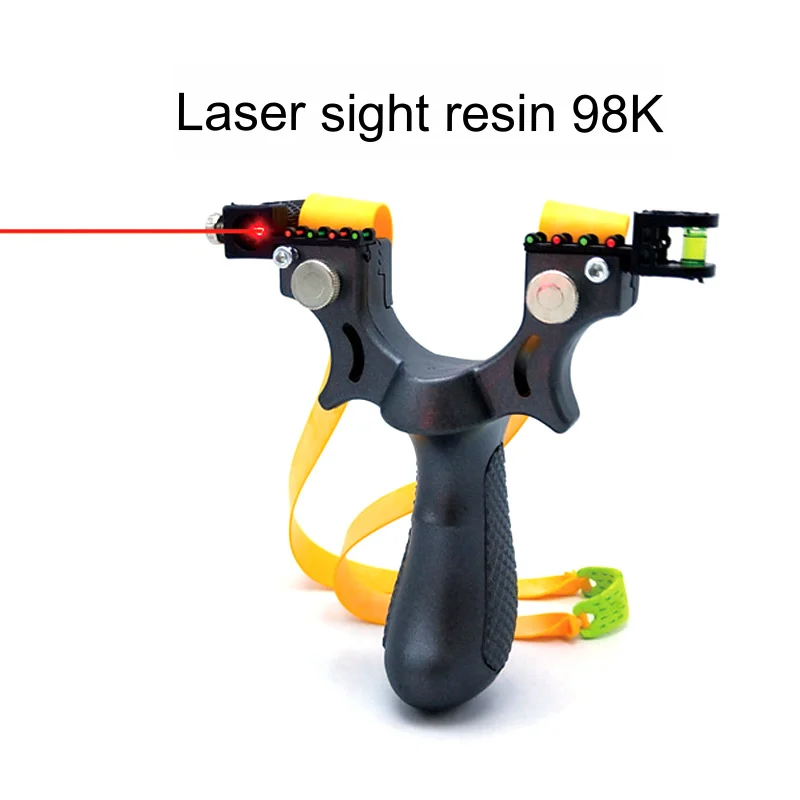 

Outdoor Sports Hunting Shooting Laser Sight Slingshot Resin Portable Catapult Powerful Handheld Slingshots with Flat Rubber Band