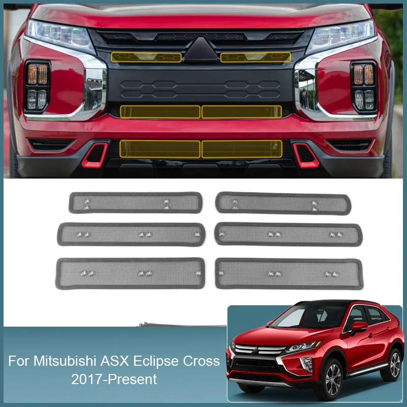 

Stainless Steel Car Insect Screening Mesh Front Grille Insert Net For Mitsubishi ASX Outlander Sport Eclipse Cross 2017-2025