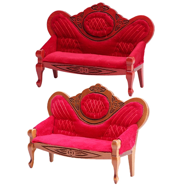 1:12 Dollhouse Miniature Sofa Red Retro Armchair Simulation Wooden Patch Sofa Model Furniture Mini Decor For Living Room Toy
1:12 Dollhouse Miniature Sofa Red Retro Armchair Simulation Wooden Patch Sofa Model Furniture Mini Decor For Living Room Toy