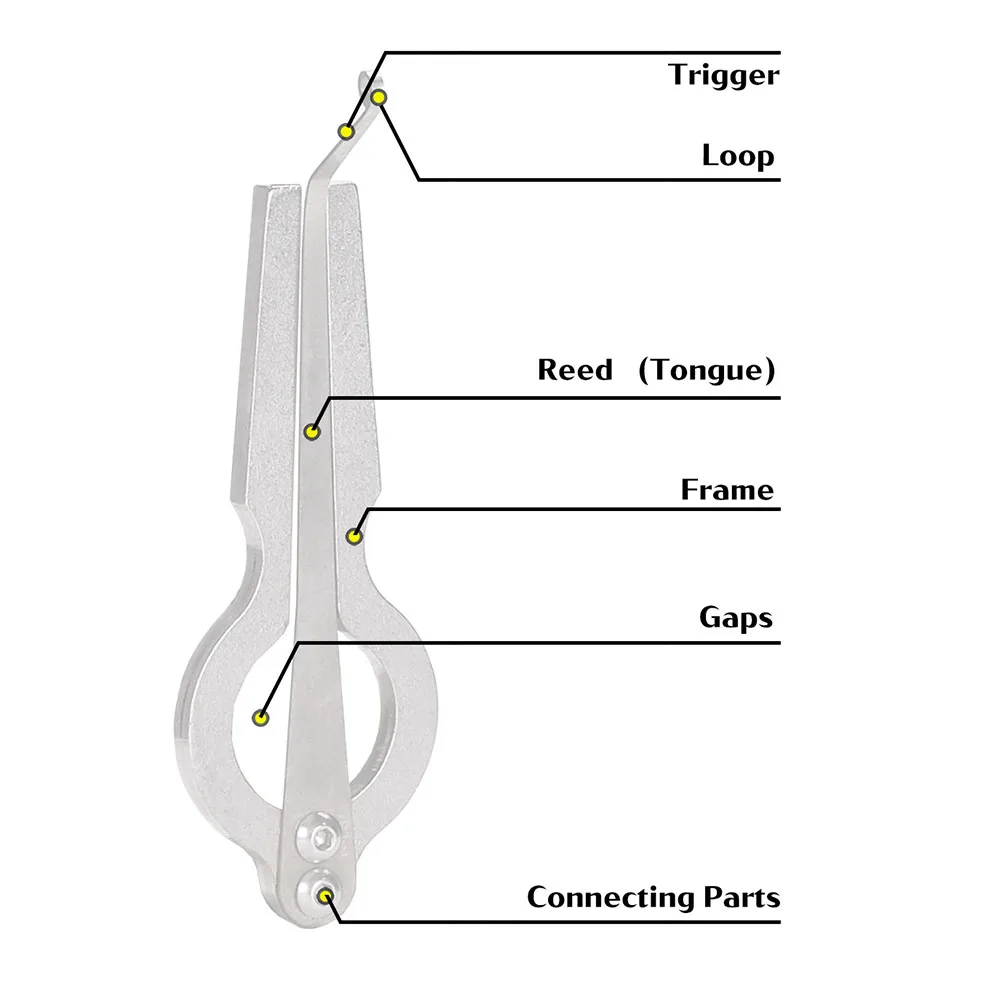 

Ethnic Mouth Harmonica Portable Jaw Harp Jews Harp Stainless Steel Material Compact Design for Easy Carrying and Playing