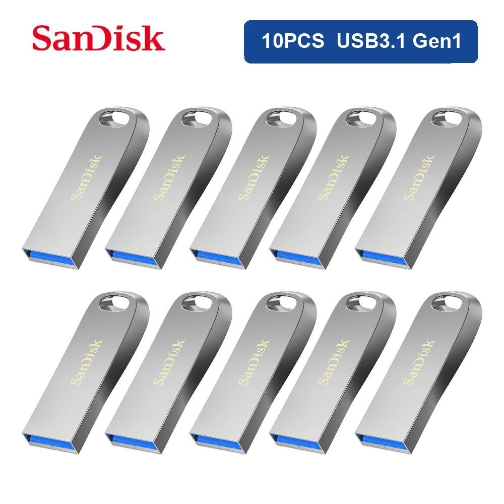 

10PCS/LOT Original SanDisk CZ74 Ultra Luxe USB 3.1 Gen 1 Flash Drive 512GB 256GB 128GB 64GB 32GB Read Speed up to 150MB/s U Disk