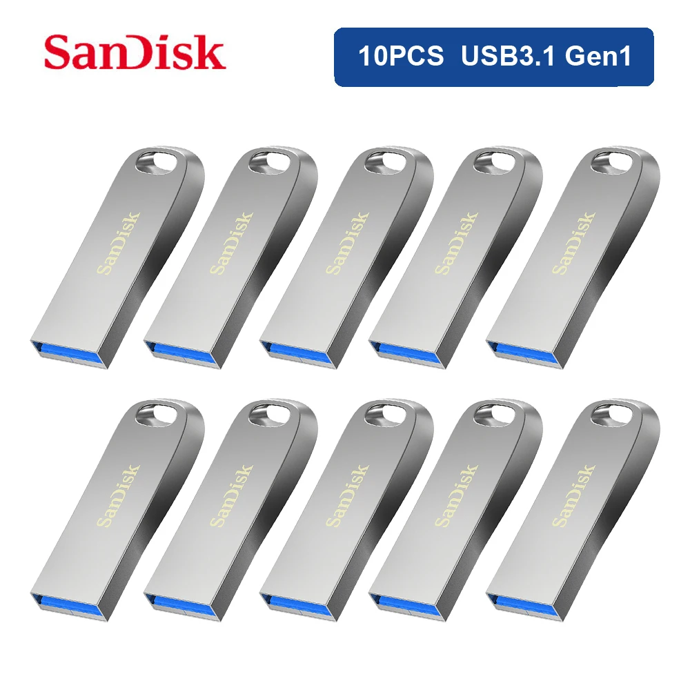 10PCS/LOT Original SanDisk CZ74 Ultra Luxe USB 3.1 Gen 1 Flash Drive 512GB 256GB 128GB 64GB 32GB Read Speed up to 150MB/s U Disk
10PCS/LOT Original SanDisk CZ74 Ultra Luxe USB 3.1 Gen 1 Flash Drive 512GB 256GB 128GB 64GB 32GB Read Speed up to 150MB/s U Disk