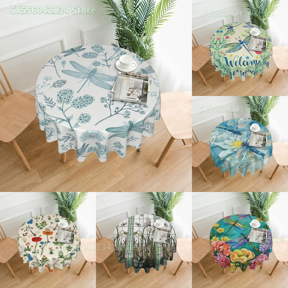 Blue Dragonfly Fern Botanical Round Tablecloth,Stain Wrinkle Resistant Washable Polyester 60 Inch Table Cloth
Blue Dragonfly Fern Botanical Round Tablecloth,Stain Wrinkle Resistant Washable Polyester 60 Inch Table Cloth