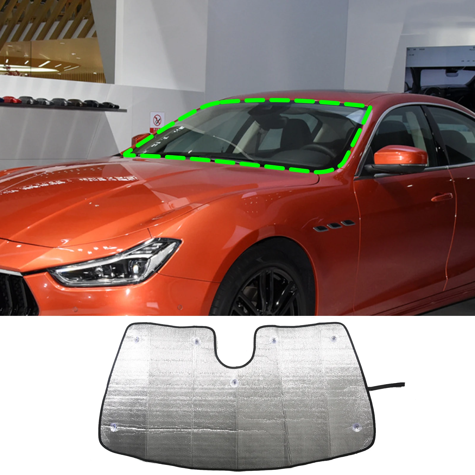 For Maserati Ghiberit 2017-2023 Car Window Sunshade Sun Protection Cover Aluminum Foil Paper/PE Cotton Car Accessories 
For Maserati Ghiberit 2017-2023 Car Window Sunshade Sun Protection Cover Aluminum Foil Paper/PE Cotton Car Accessories