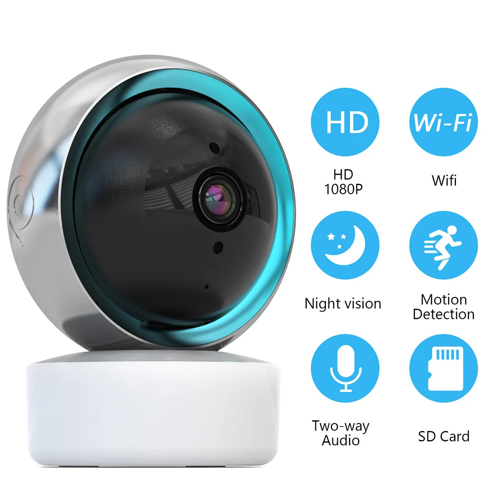 Умная беспроводная камера видеонаблюдения с Wi-Fi и функцией двухстороннего аудио
Умная беспроводная камера видеонаблюдения с Wi-Fi и функцией двухстороннего аудио