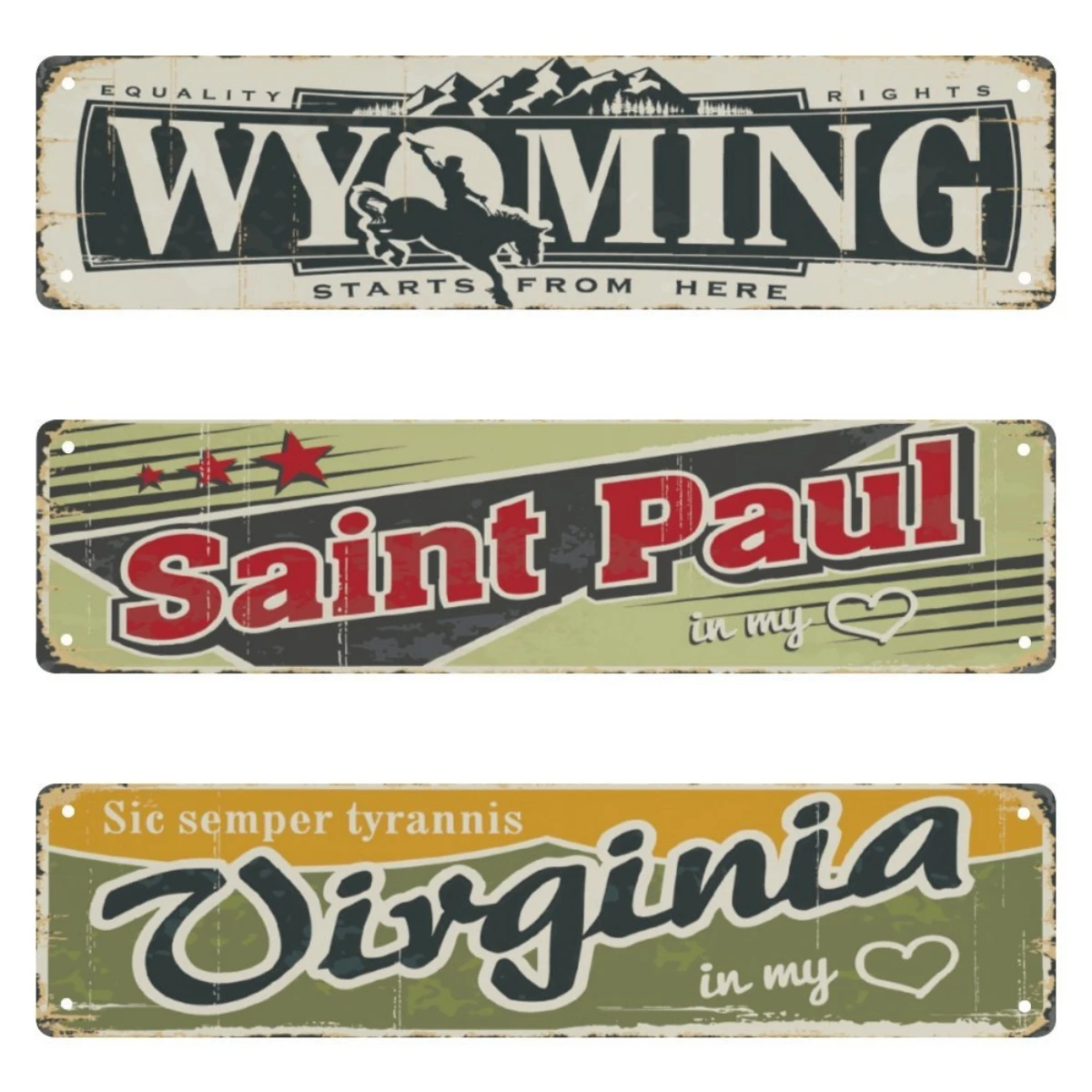 Metal Signs WYOMING,Saint Paul Tin Signs Vintage Bar Club Cave Home Kitchen Wall Art Decor Funny Signs Decor 16x4 Inch
Metal Signs WYOMING,Saint Paul Tin Signs Vintage Bar Club Cave Home Kitchen Wall Art Decor Funny Signs Decor 16x4 Inch