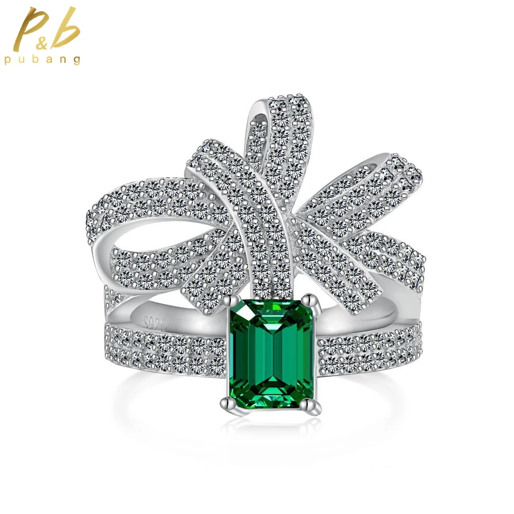 PuBang Fine Jewelry Luxury Green Gem Diamond Ring 925 Sterling Silver Created Moissanite for Women Engagement Gift Drop Shipping
PuBang Fine Jewelry Luxury Green Gem Diamond Ring 925 Sterling Silver Created Moissanite for Women Engagement Gift Drop Shipping