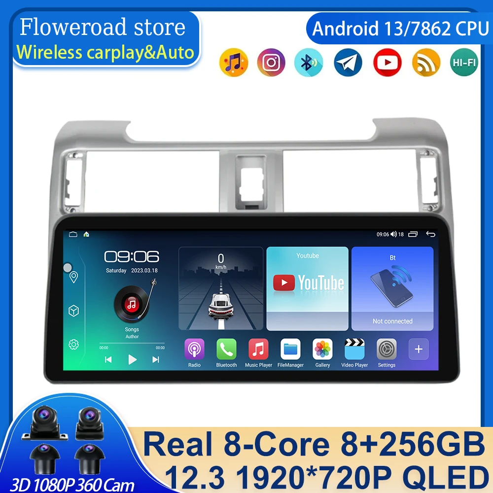 Android 13 Carplay auto DSP IPS DSP for TOYOTA 4runner 2009 - 2017 256G Multimedia Video Player Car Radio GPS Navigation Map
Android 13 Carplay auto DSP IPS DSP for TOYOTA 4runner 2009 - 2017 256G Multimedia Video Player Car Radio GPS Navigation Map