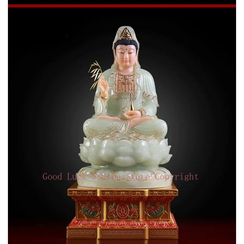 High-grade GOOD Home Hall TOP efficacious Talisman Mascot Guanyin Buddha Natural jade gilding carving Sculpture statue-- Large
High-grade GOOD Home Hall TOP efficacious Talisman Mascot Guanyin Buddha Natural jade gilding carving Sculpture statue-- Large