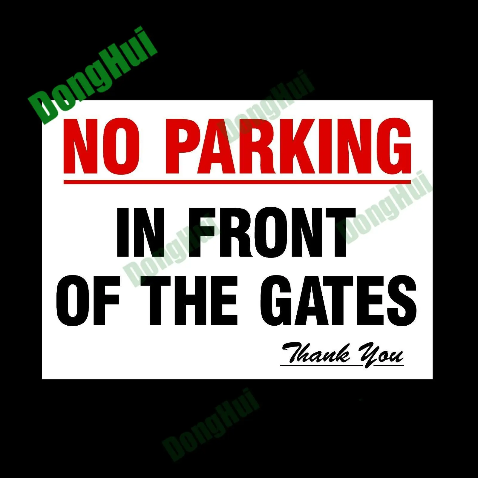No Parking In Front of Gates Plastic Sign Warning Caution Danger Sticker for Workshops Construction Sites Factories Schools
No Parking In Front of Gates Plastic Sign Warning Caution Danger Sticker for Workshops Construction Sites Factories Schools